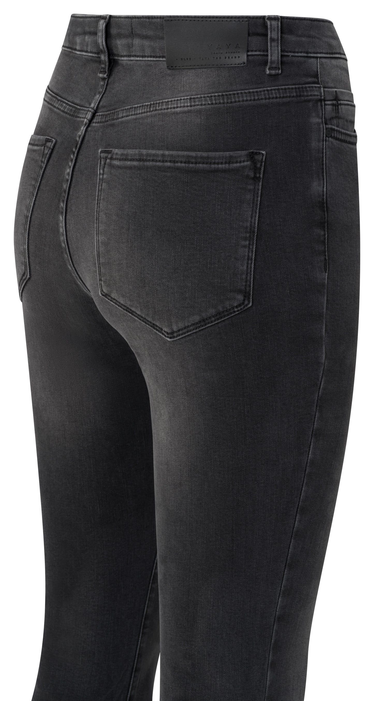 High waist flared denim