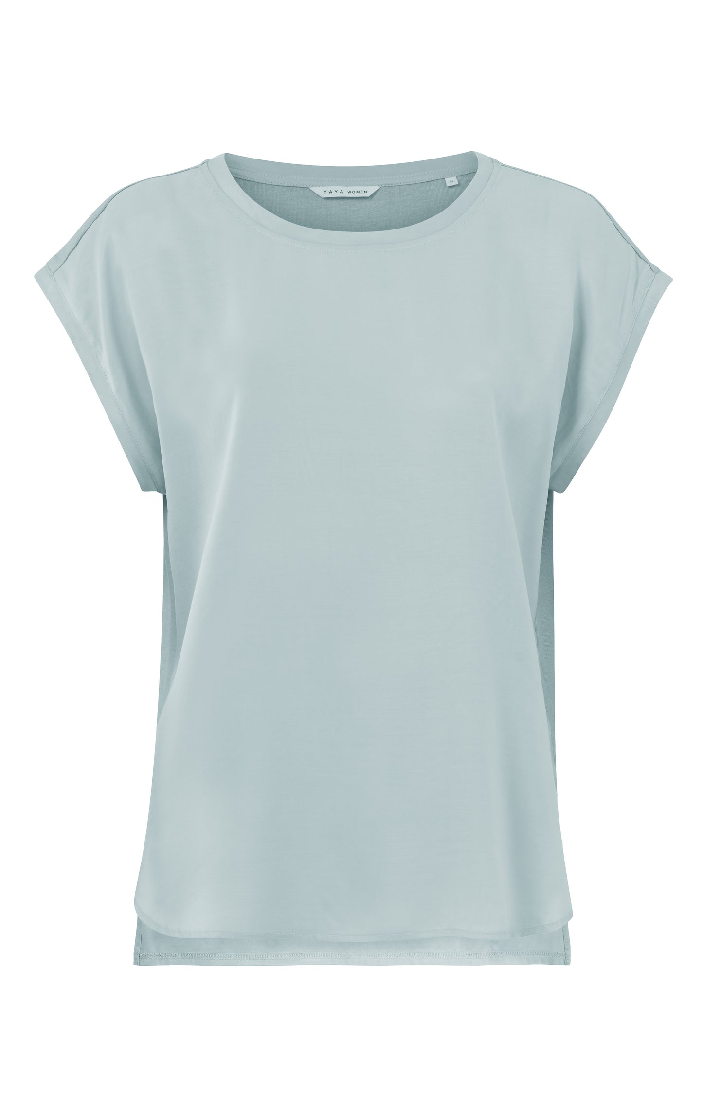 Top met ronde hals - Pearl blue