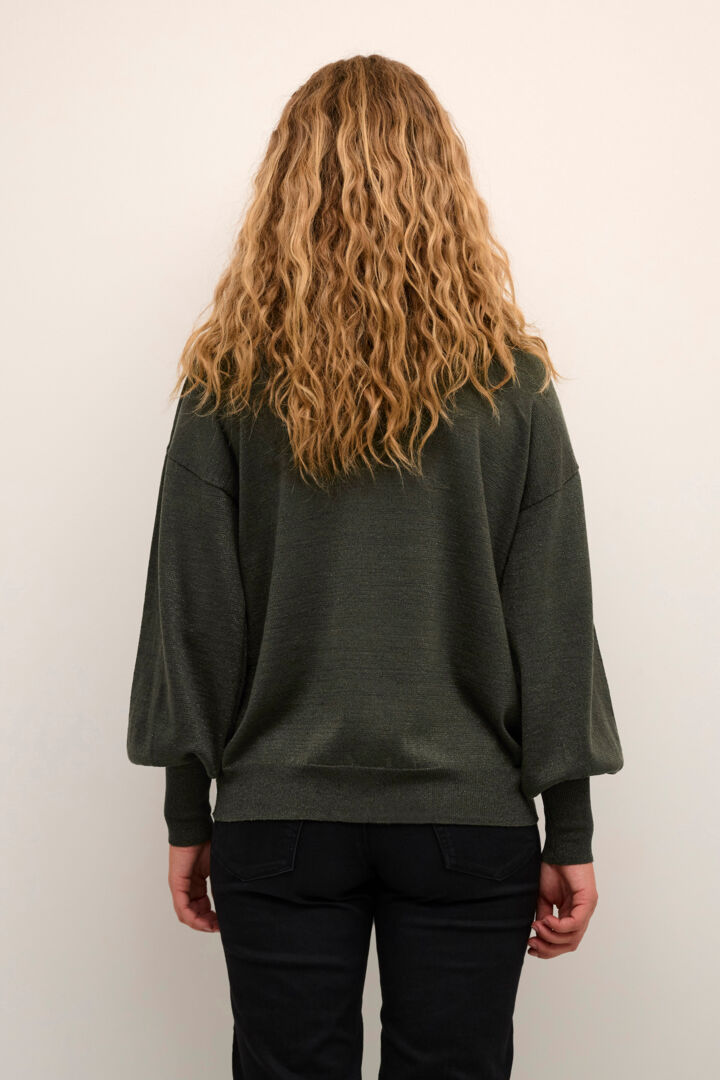 Regina o-neck knit - forest night