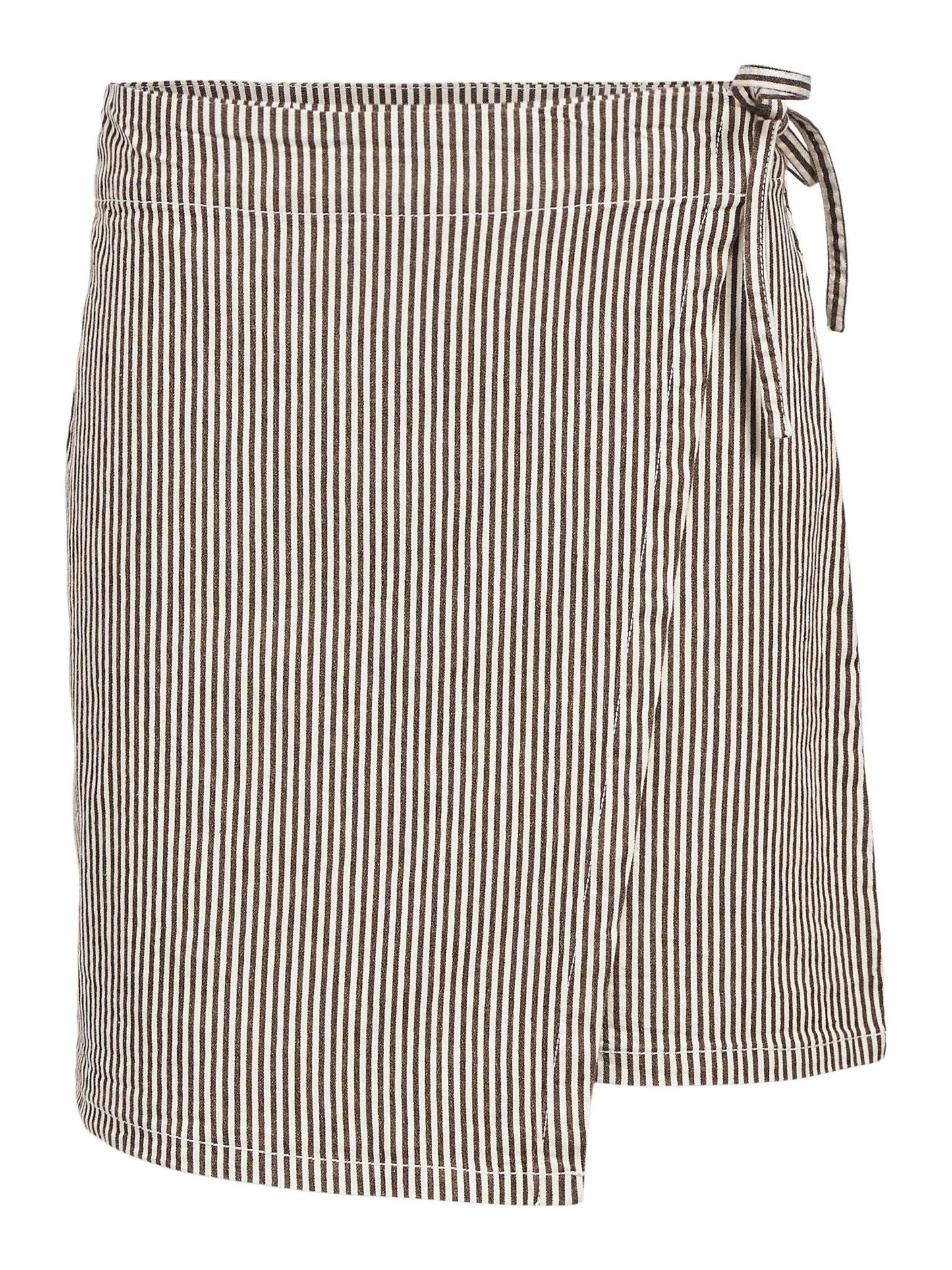 Objsola mw twill wrap short skirt
