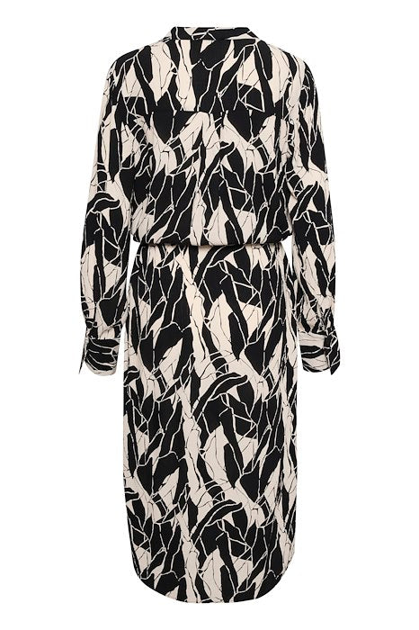 Zaya printed dress - black & white