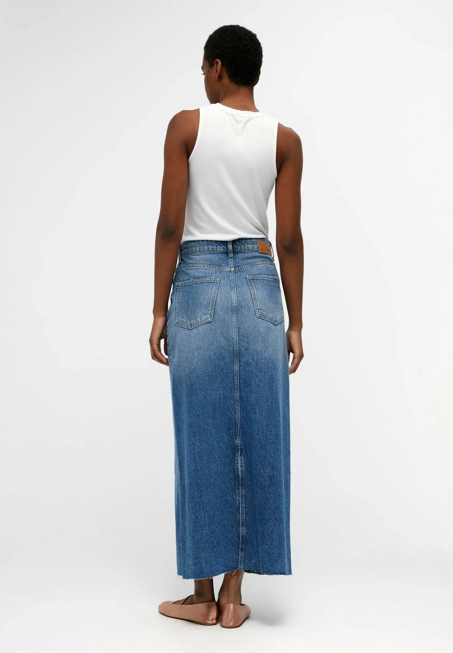 Harlow long denim skirt