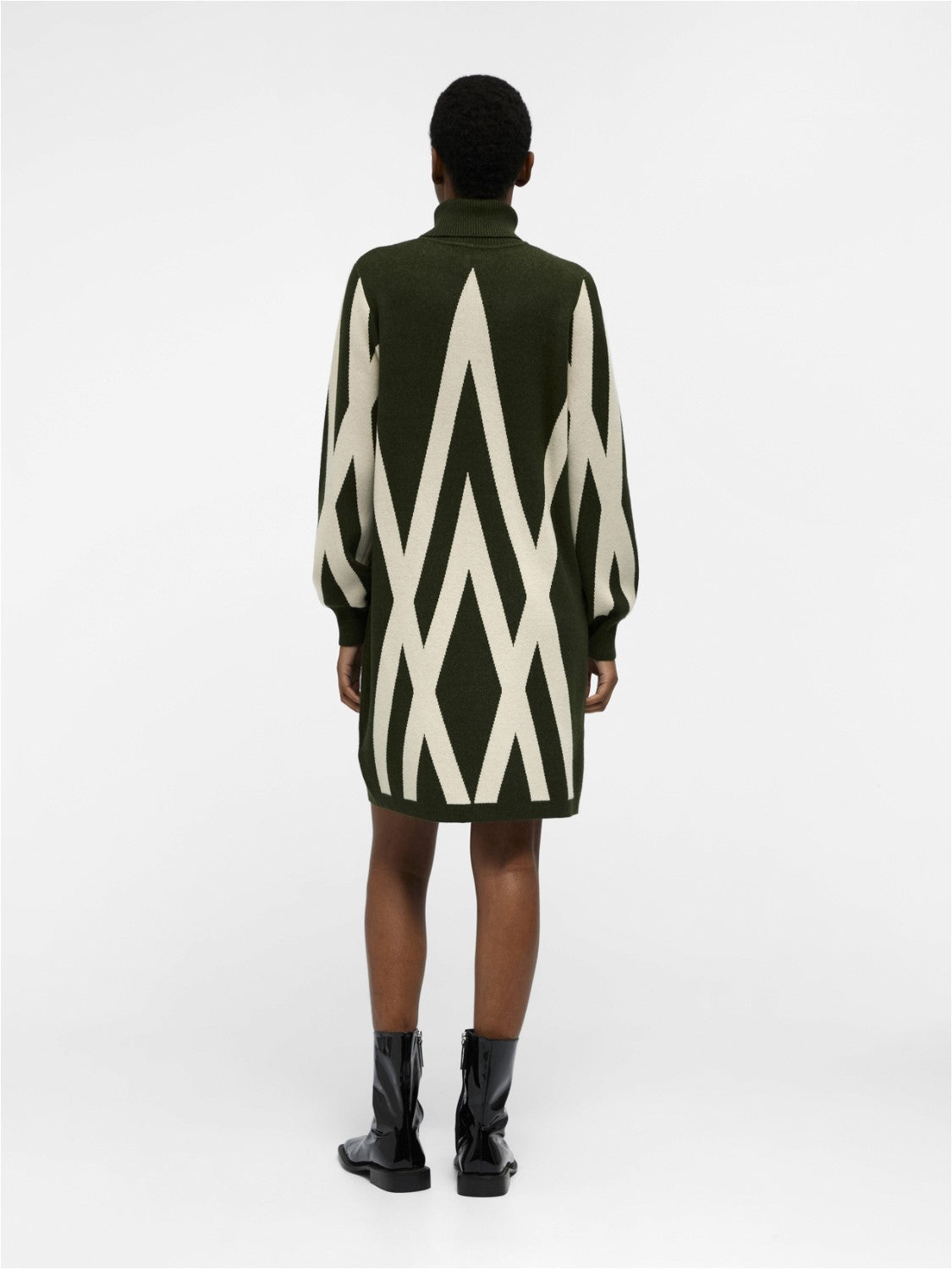 Ray l/s knit rolkraag jurk
