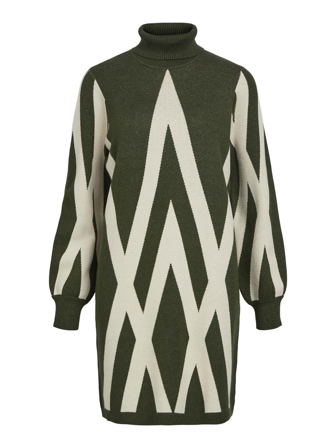 Ray l/s knit rolkraag jurk