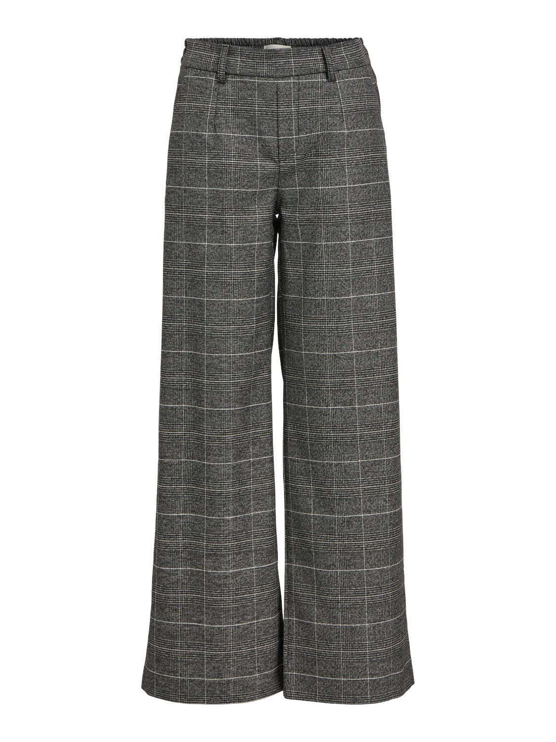Lisa wide pants - cloud dancer check