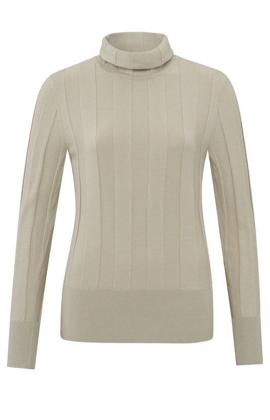 Ribbed sweater met rolkraag