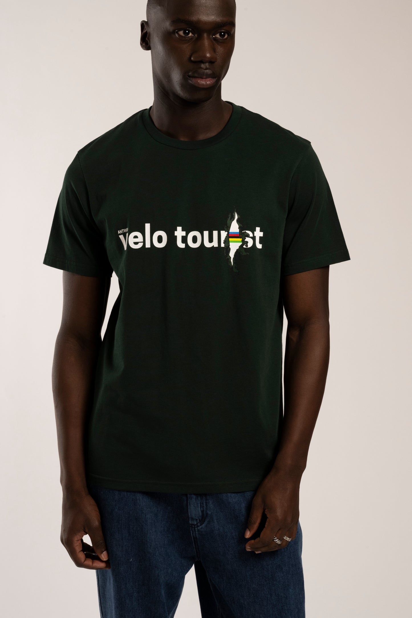 T-Shirt velo tourist - groen