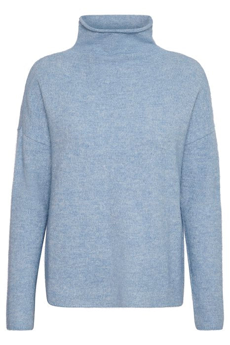 Miya slim sleeve pullover - faded denim