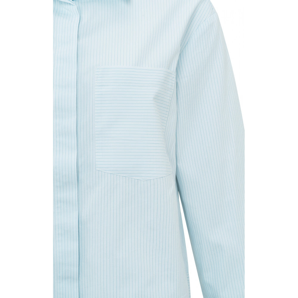 Striped blouse - plein air blue dessin
