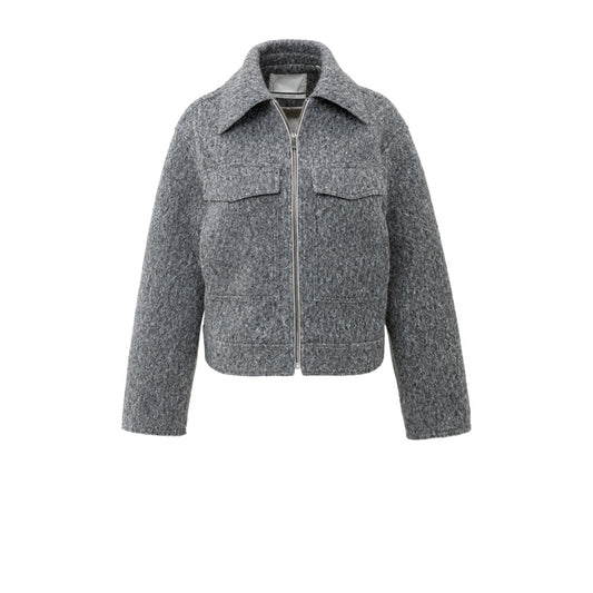 Korte jas in bouclé met rits