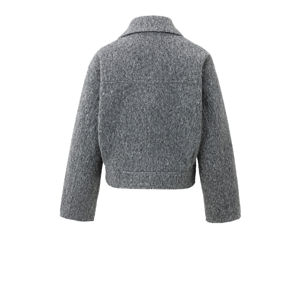 Korte jas in bouclé met rits