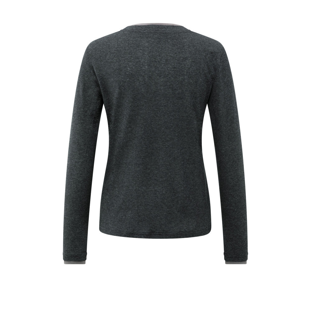 Top met ronde hals en lange mouw