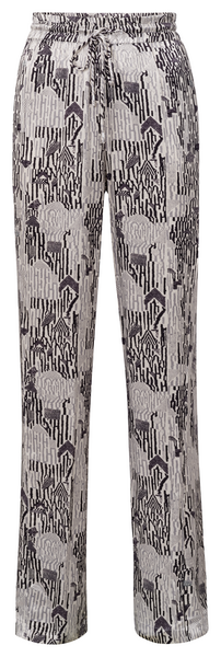 Satin broek met print - moonstruck grey dessin