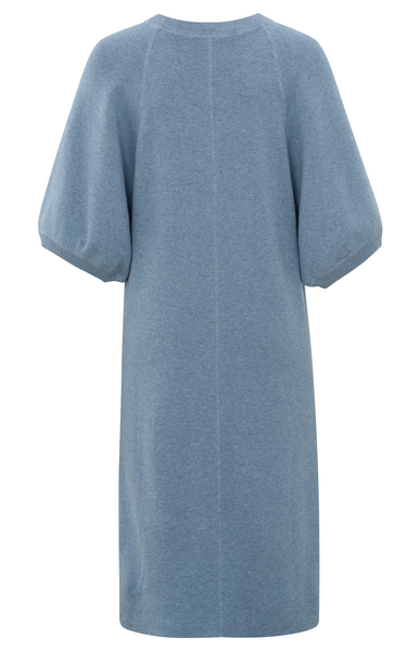 Gebreide jurk - infinity blue melange