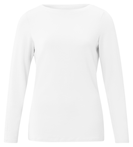 T-shirt met boothals pure white