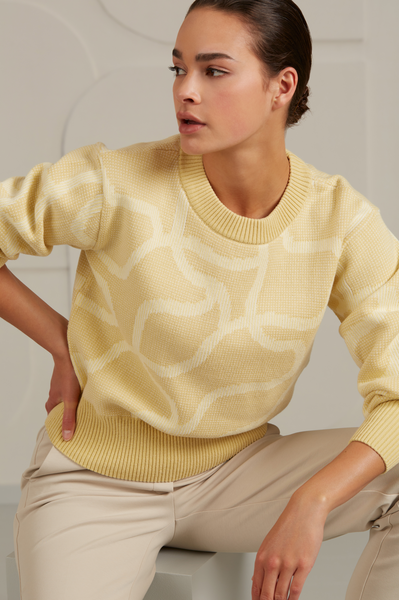 Jacquard sweater - parsnip yellow dessin